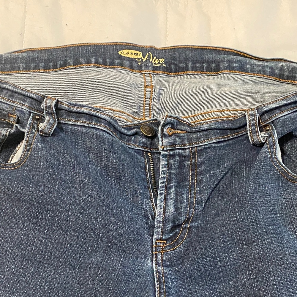 Old Navy Live Dark Indigo Blue Straight Leg Jeans